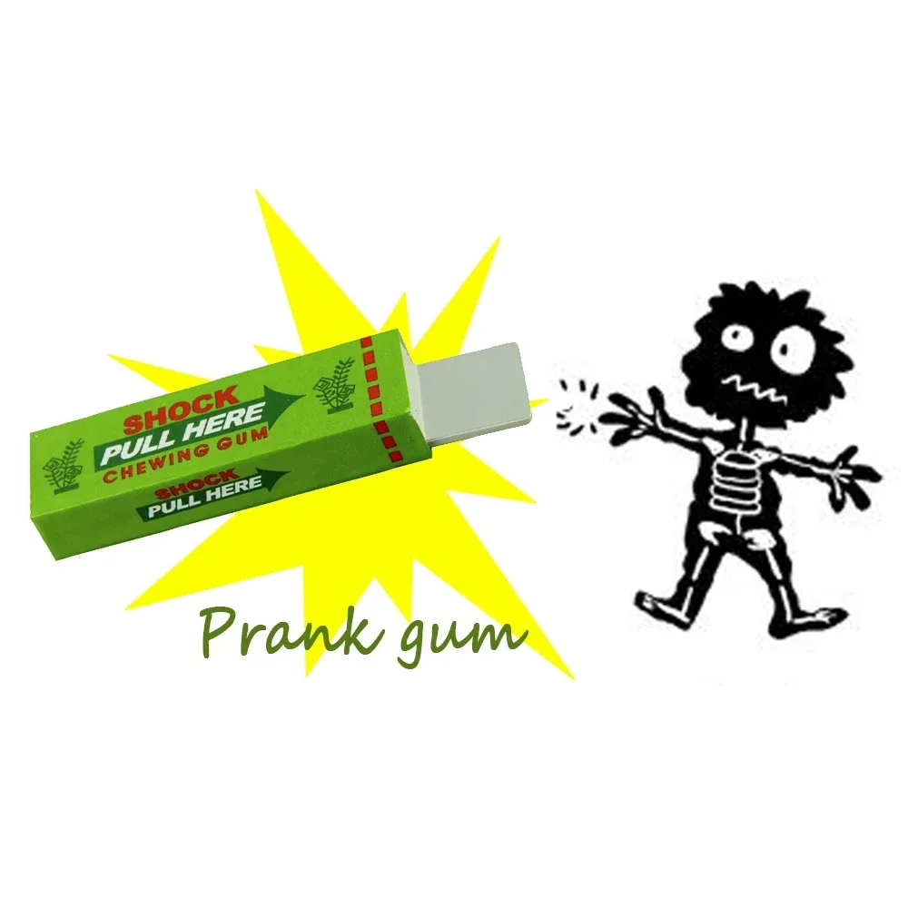 Electric Shocking Gum 3PCS Funny Prank Joke Props for Party Entertainment Realistic Surprising Chewing Gum Kids Favor Gum toys