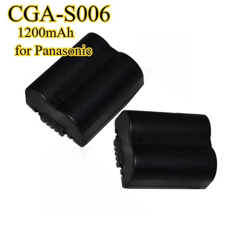 2 個 1200mAh CGA-S006 バッテリー パナソニック S006E DMW-BMA7 高容量リチウムイオン交換用パワーパック 急速充電付き