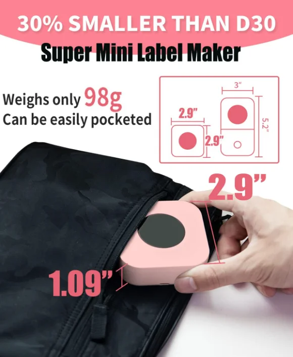 Q30S Mini Label Maker  Handheld Wireless Thermal Labeler Printer Cute Label Maker for Home