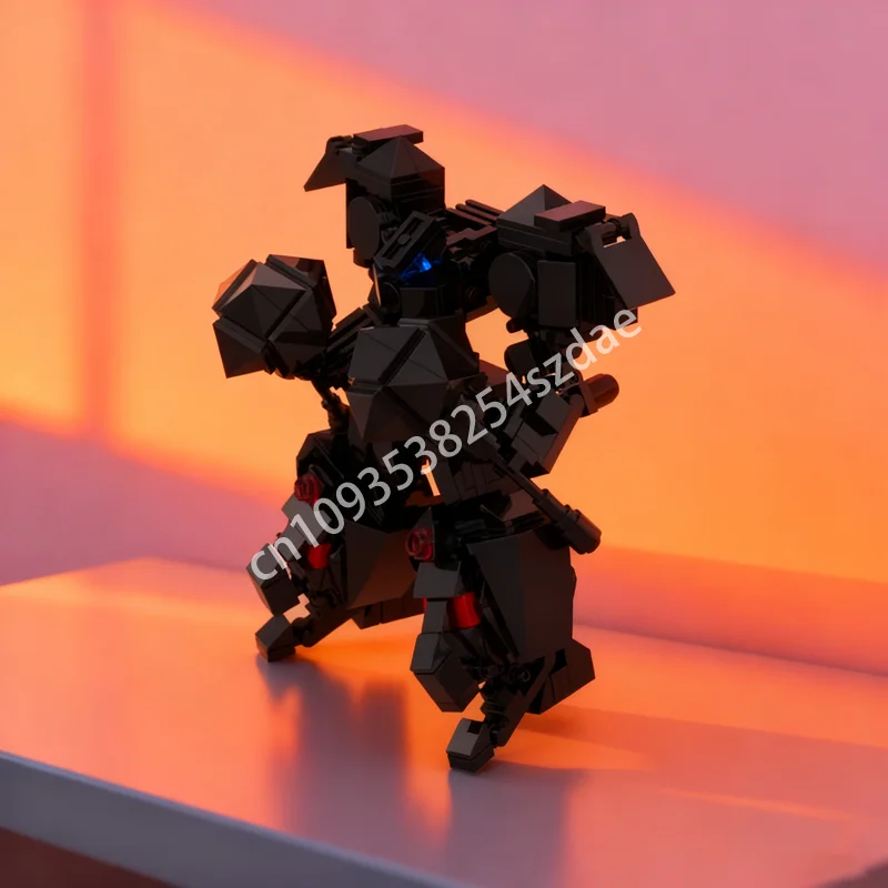 

328pcs MOC Mecha Robot Steel Black Model Building Blocks Architecture Assemble DIY Idea Brick Christmas Gifts Kids Toys Birthday