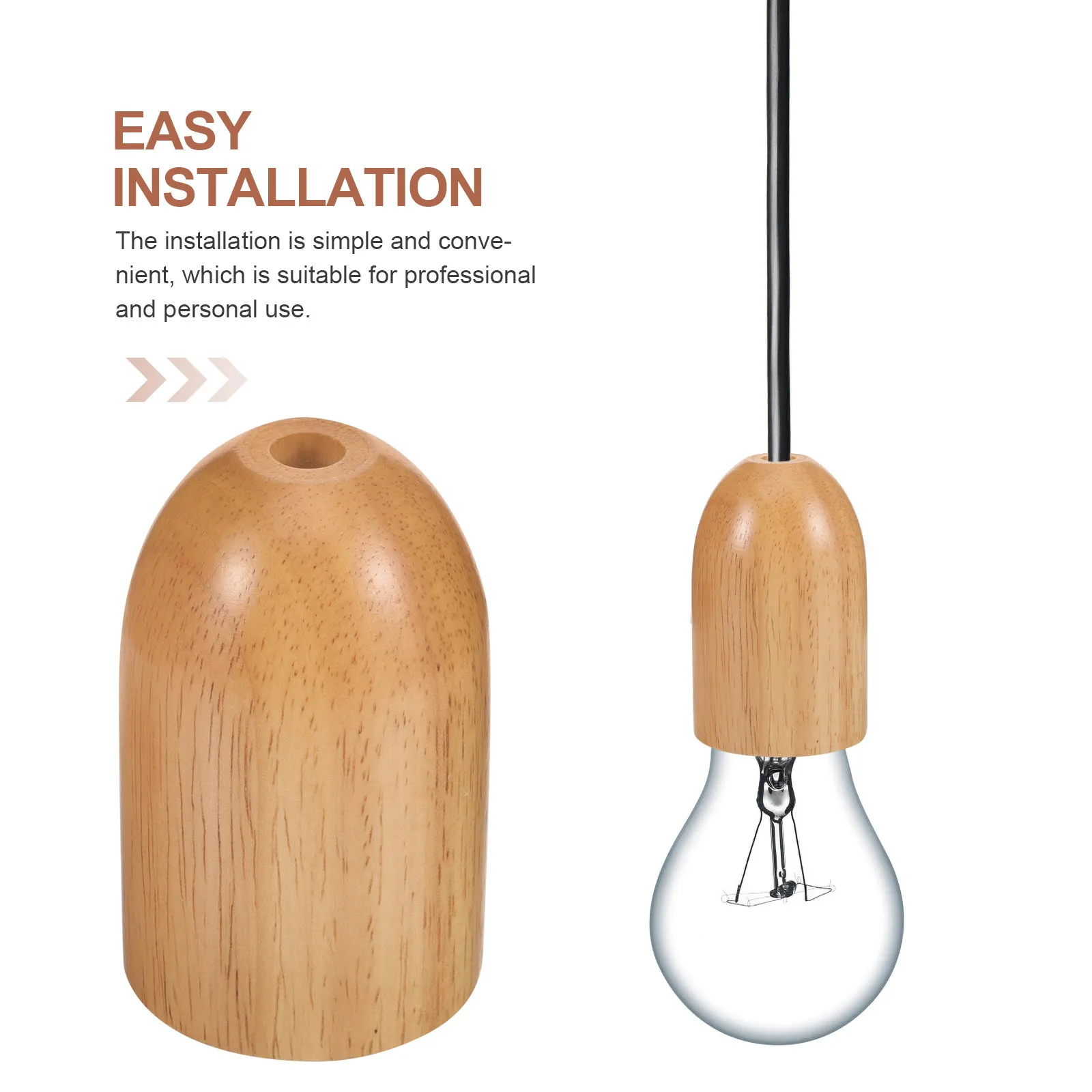 

E27 Solid Wood Lamp Holder Cup Simple Design DIY Lamp Base Finials for Table Floor Wall Lamps Modern Finials Retro Socket Cup