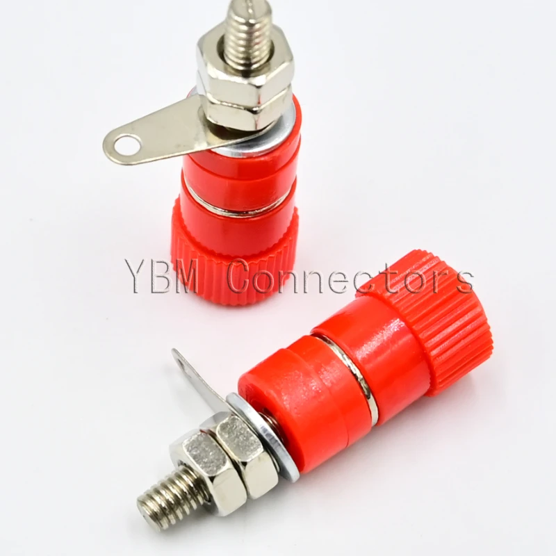 5Pcs Banana 4mm Socket Professional Binding Post Nut Banana Plug Jack Connector Nickel Plated YTQHANF