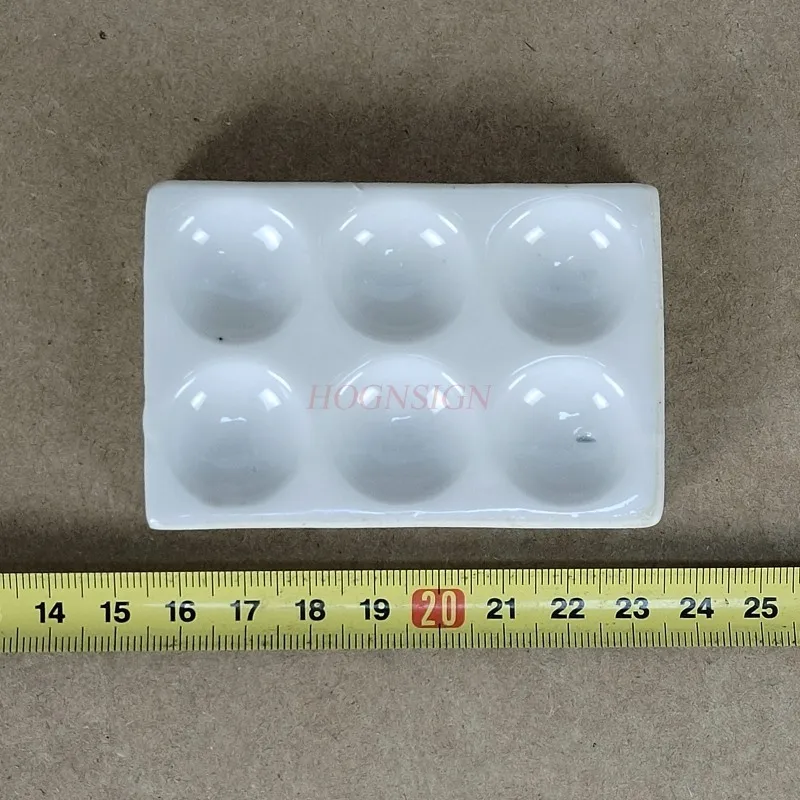 Porcelain drip plate 6-well reaction plate chemical experiment equipment instrument physicochemical plate