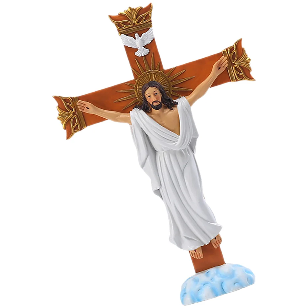 

Jesus Statue Pendant Christmas Ornament Decorative Sculpture Modern Household Resin European Desk Ornaments
