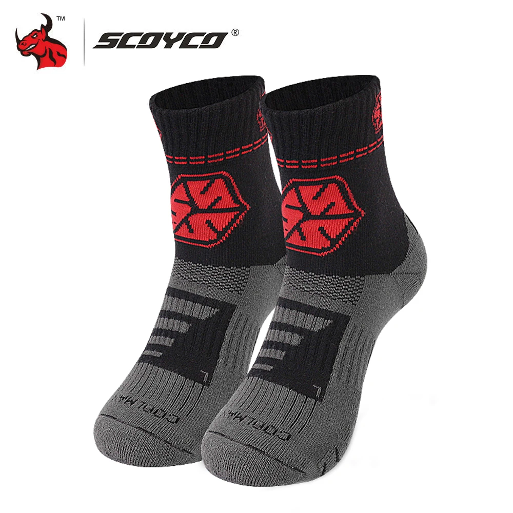 

SCOYCO Four Seasons Motorcycle Socks Cycling Medium Tube Socks Outdoor Thicken Shockproof Motorcycle Socks Multicolor