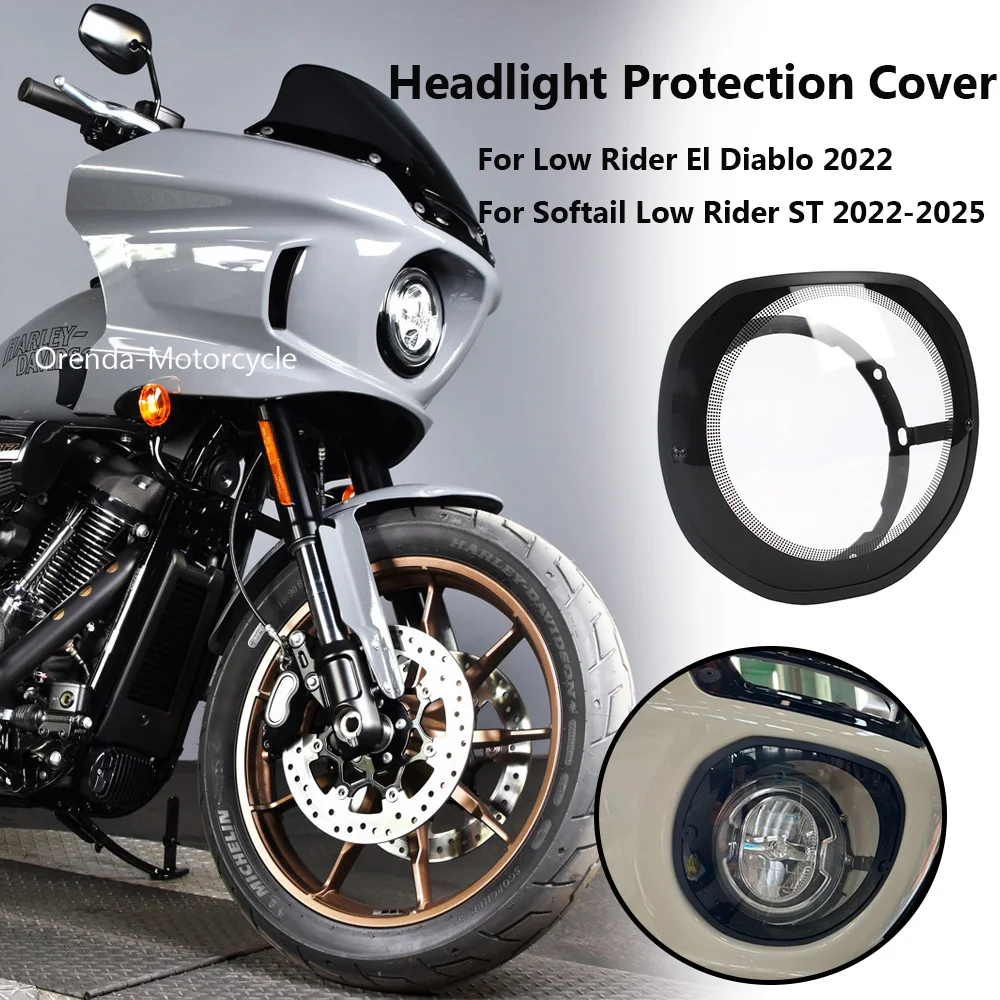 

New Motorcycle Guard Fairing Headlight Protection Cover 2022-2025 For Harley Softail Low Rider ST For Low Rider El Diablo 2022