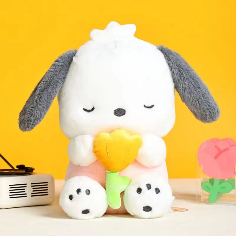 Genuine Anime Sanrio Pochacco Dog Stuffed Toys Cute Plush Toys Plushies Kawaii Throw Pillow Dolls Birthday Gifts For Girls Kids