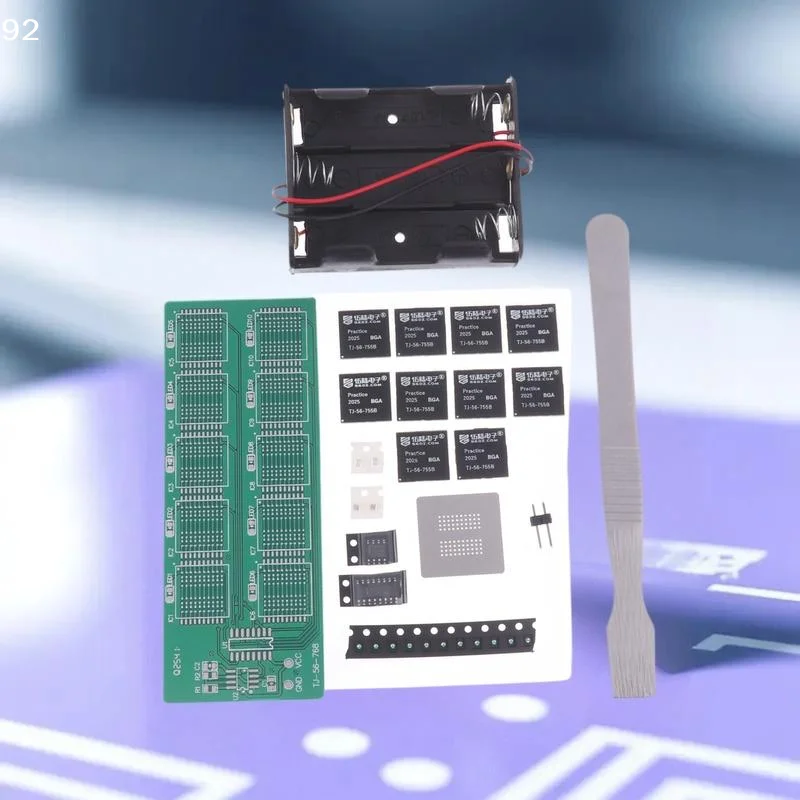 Decimal Flowing Lights Soldering Practice Kit with BGA Chip; Loose Components for Experiential Learning