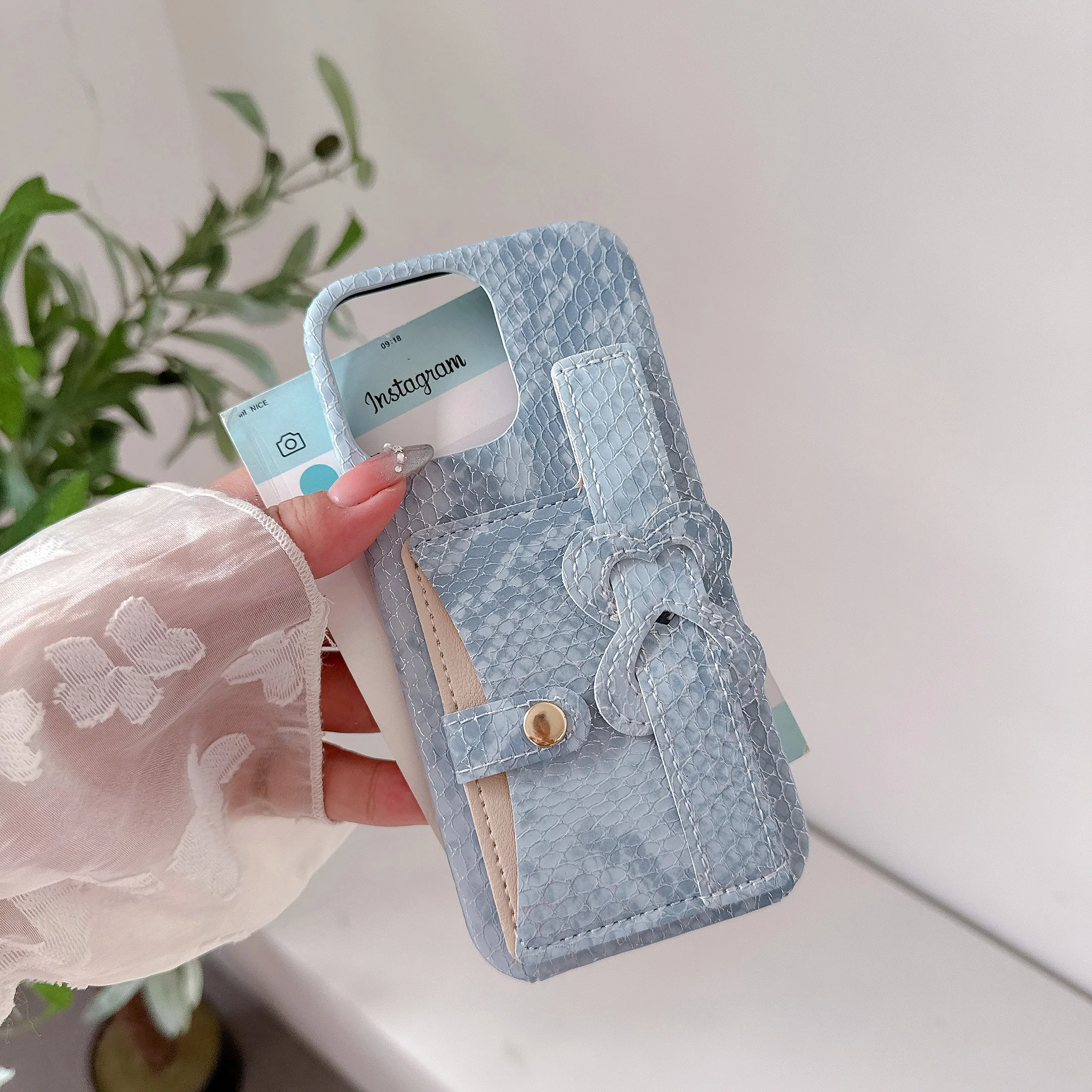 

Fashion snake pattern PU leather phone case for iPhone 12 13 14 15 16 Pro Max Plus card case protective cover