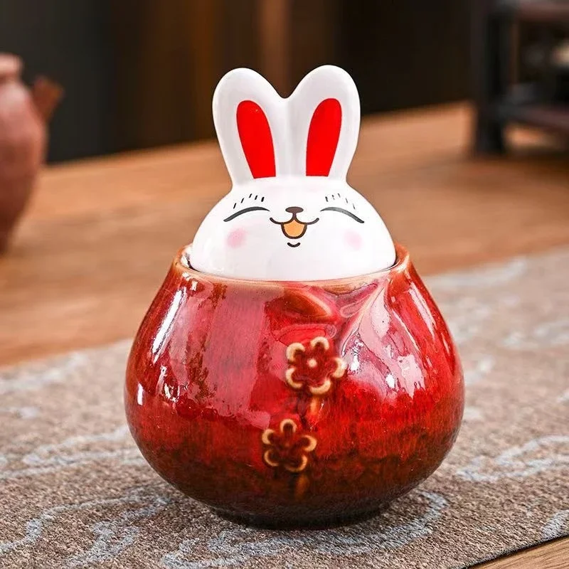 Ceramic Mini Rabbit Urn Personalized Pet Caskets Personalized Commemorative Memorials & Funerary Puppy Funeral Box Accessories