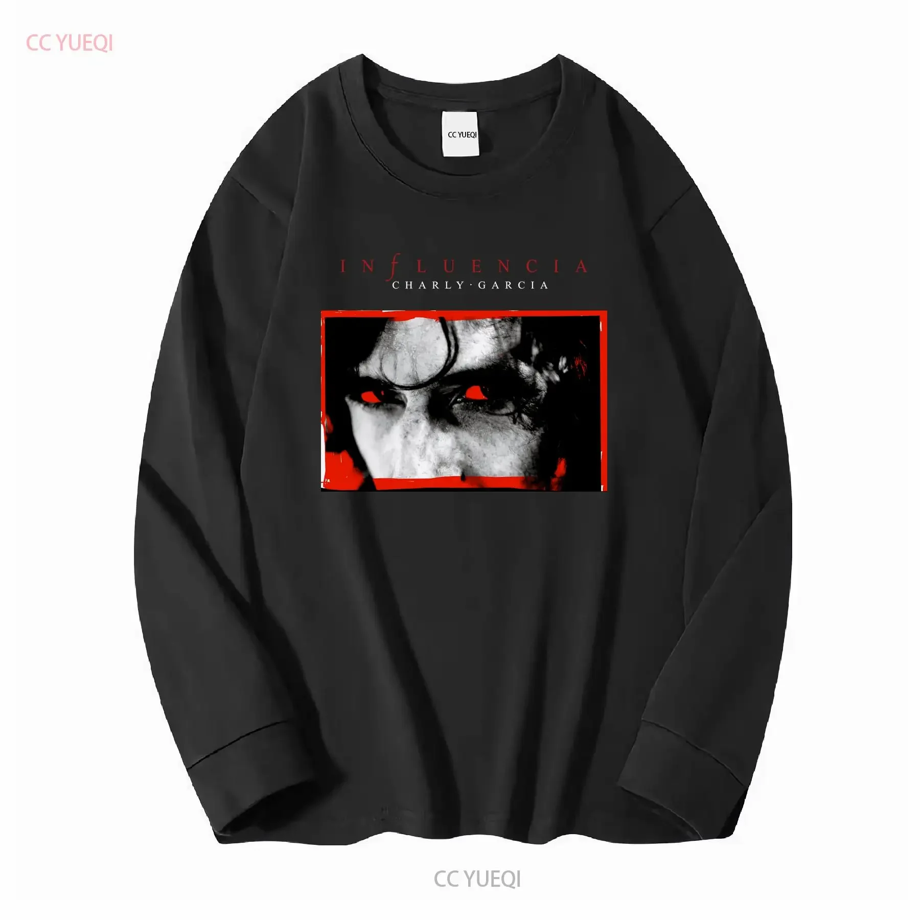 تي شيرت Charly Garcia Influencia Singer Musician Album Logo تي شيرت S 3XL ملابس مصممة عتيقة مغسولة ملابس خروج متعددة الاستخدامات
