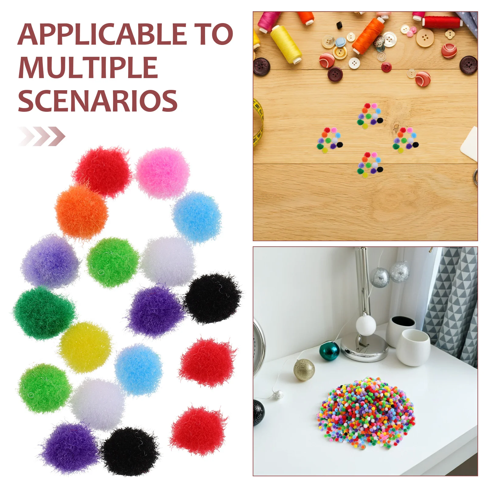 2000 قطعة بوم بومس صغيرة 5 مللي متر كرات الكريات الحرفية مختلط اللون لينة Crafts بها بنفسك لوازم عطلة حفلة زينة عيد الميلاد كرات Pompom