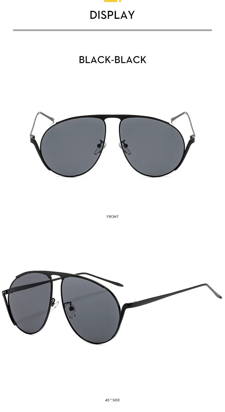 Luxuriöse runde Sonnenbrille, Anti-UV400, modische Brille für Strandreisen – Unisex-Designer-Sonnenbrille – Detail 5