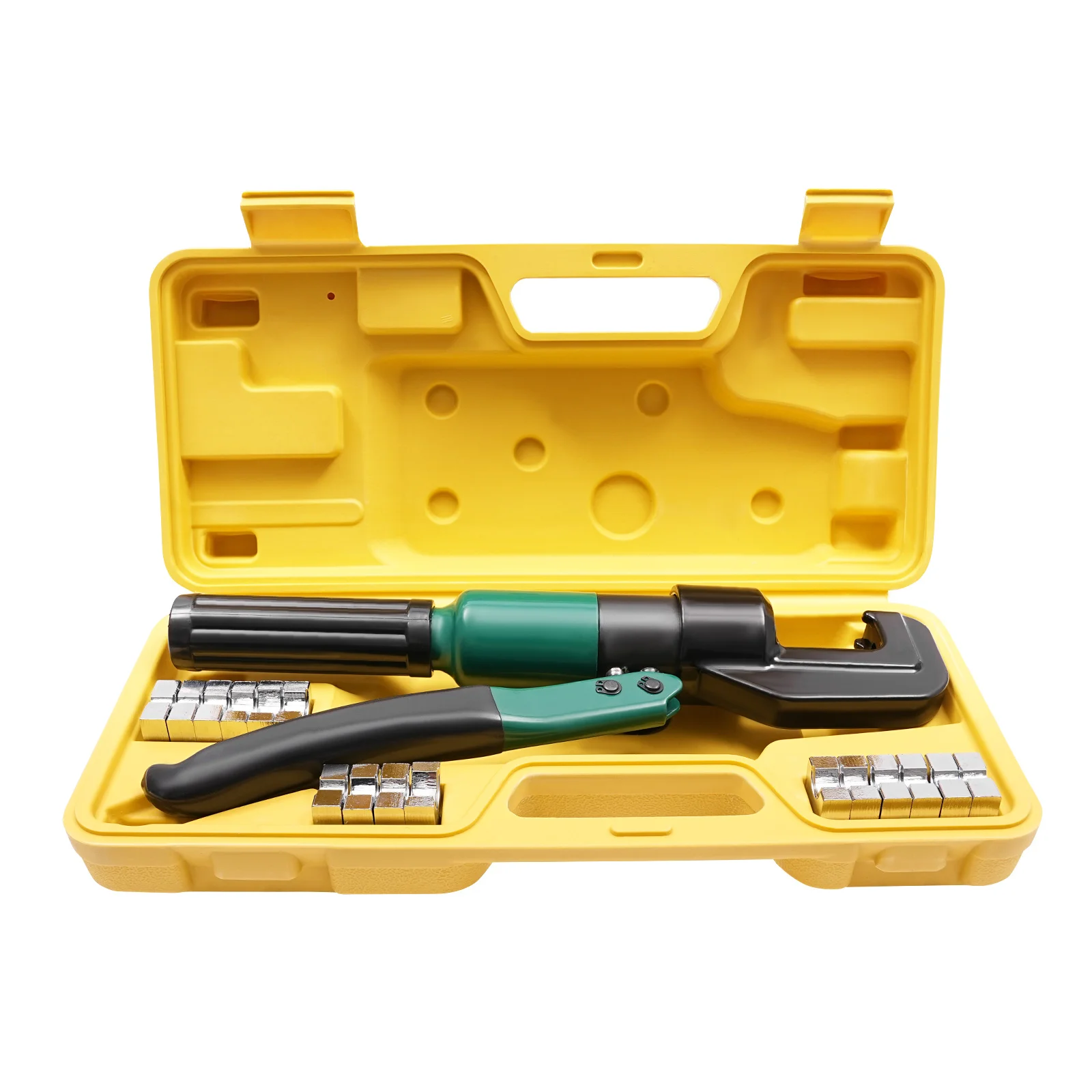 Hand Operated Hydraulic Crimper with 8 Pairs of Dies, Hydraulic Crimping Tool with Box