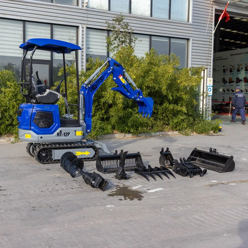 Hightop 1.2Ton  Home Use Excavator Smaller 1200Kg China Hydraulic Crawler Excavator Mini Digger