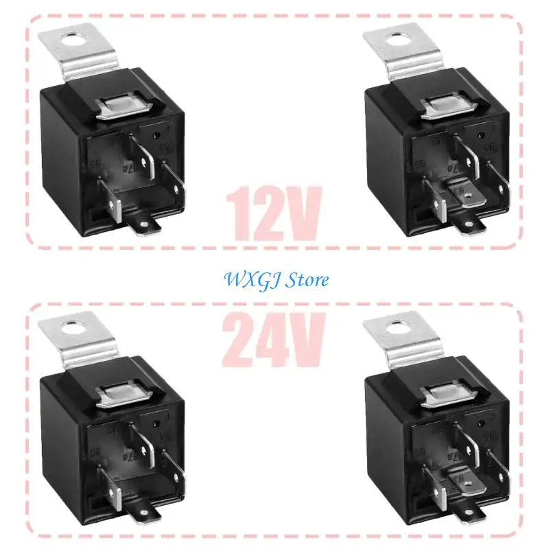 

37JE Multiple Vehicle 12V/24V 5 Pin 40A Relays Low Energy Consumption Instantly Activation For Electronic Devices