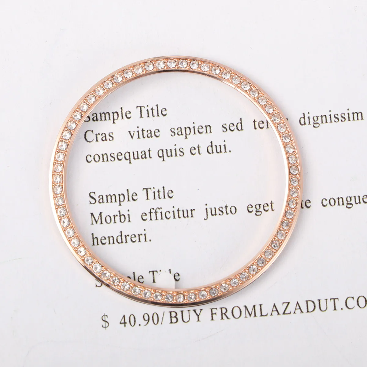 Electronic Accessory -mounted Alloy Bezel Rose Gold Compatible 46MM Smart Scratch Collision
