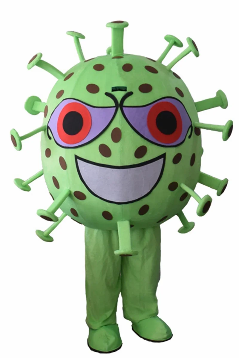 Christmas Bacteria Mascot Costumes Walking Cartoon Apparel Birthday Party Fursuit Adult Cartoon Character Someone Inside Cartoo