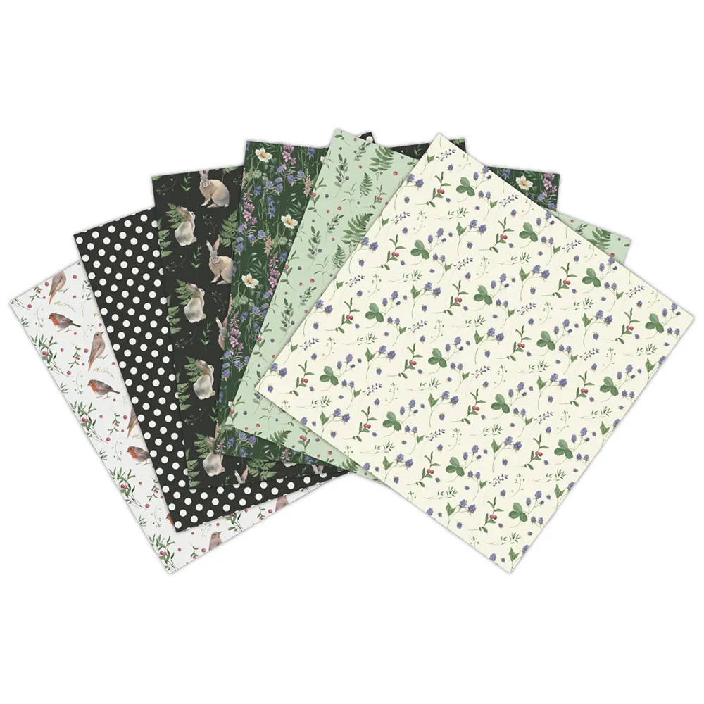 12 Pcs 12 Inches Background Paper Natural Creature Theme Style Patterns Variety Of Rich Colors