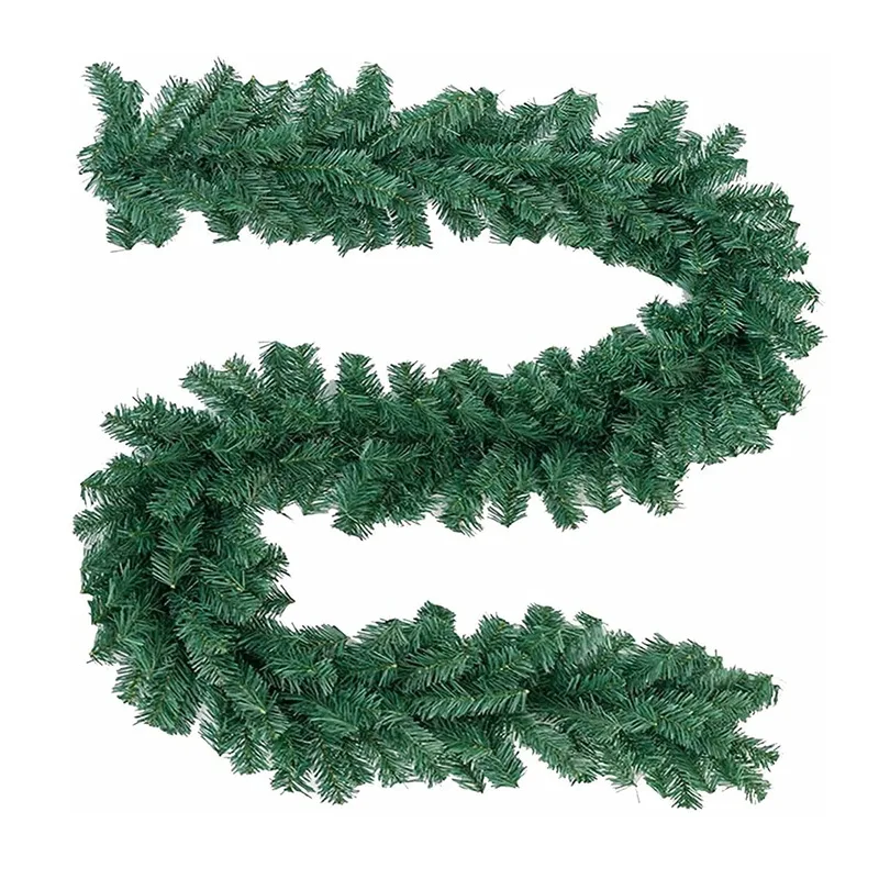 Green PVC Ordinary Christmas Rattan Christmas Hanging Branches, Scene Hotel Arrangement Pendant Encrypted Rattan