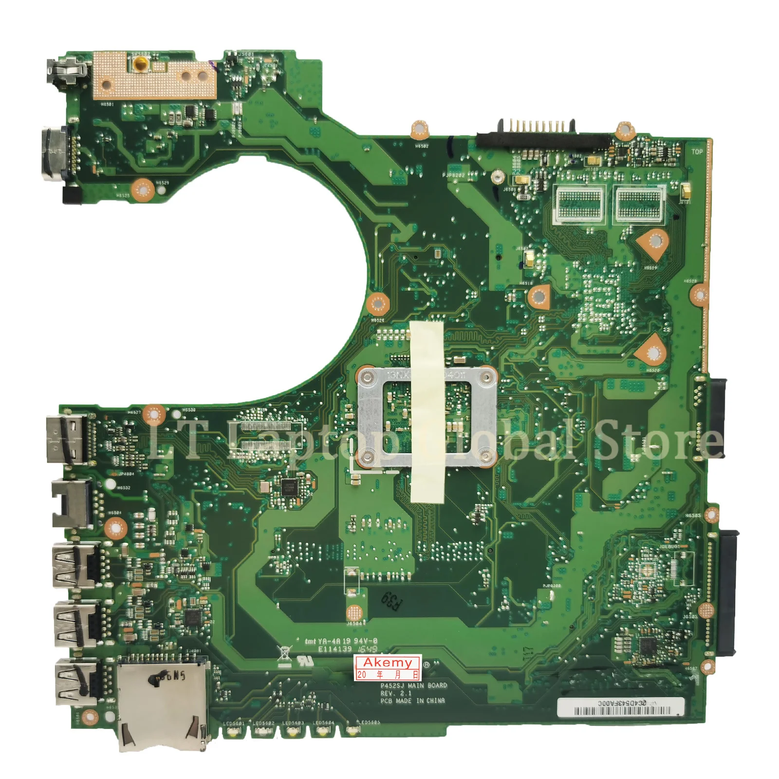 P452SA Laptop Motherboard For ASUS P2420SJ PX452SA PE452SA PX452SJ Mainboard CPU N3050 N3700 DDR3L UMA OR100% Working