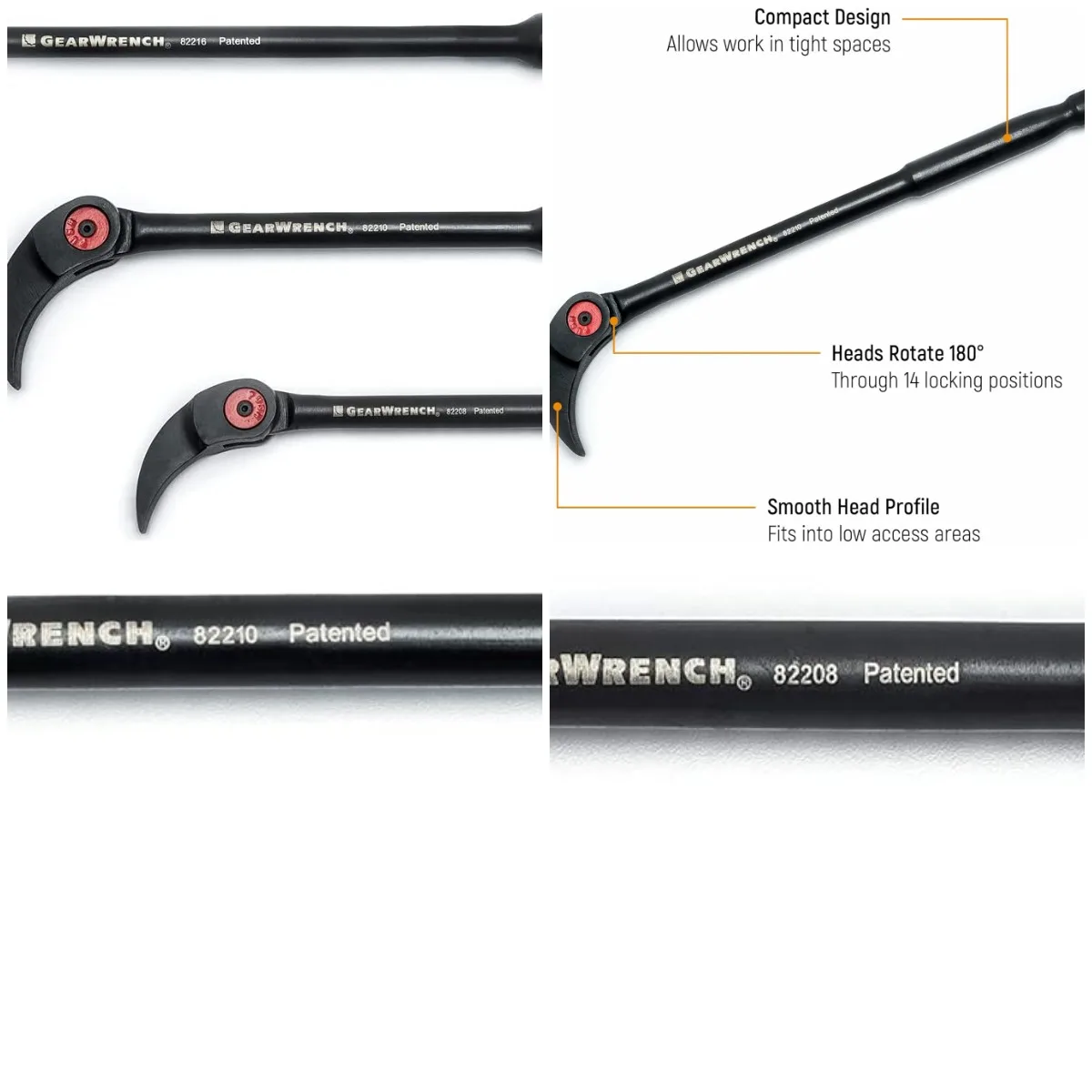 

3 Pc. Indexing Pry Bar Set 8', 10' & 16' - 82301D