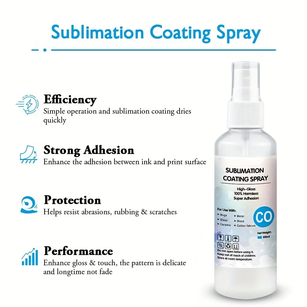 100ml Sublimation Coating Spray Suitable For transfer printing Cotton Materials Such as Clothes All Fabric Quick-drying Spray