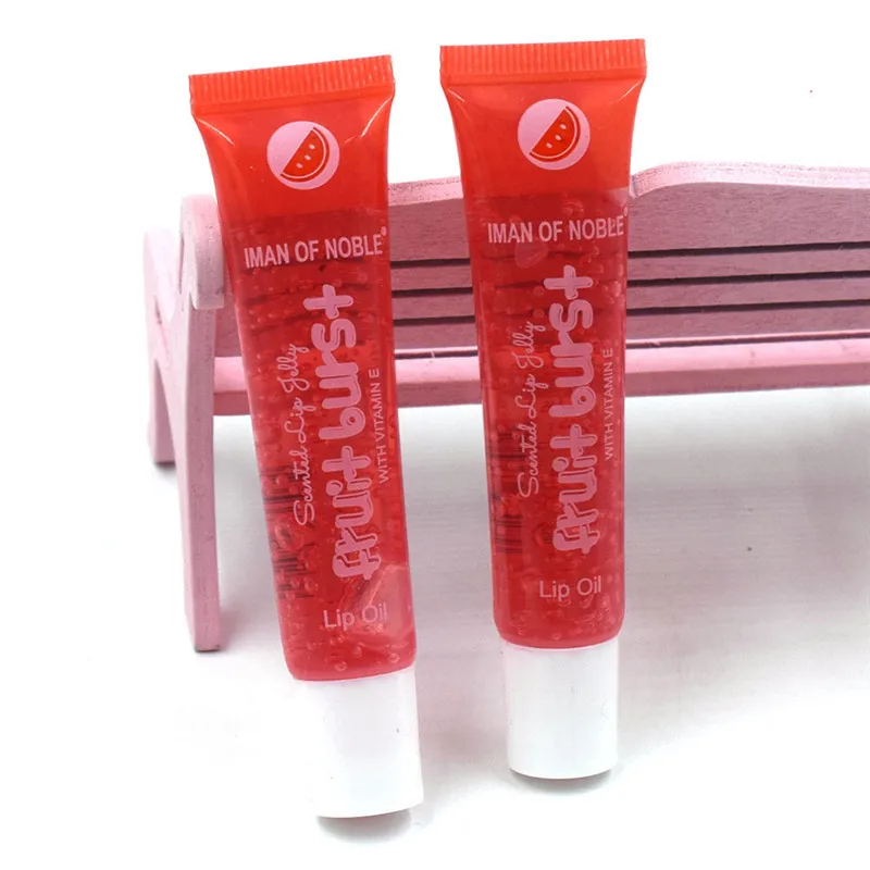 18ml Fruit Burst Lip Oil Scented Lip gloss Plumping Lip gloss Scented Lip Jelly Big Lip Gloss Moisturizer Shiny Vitamin E Oil