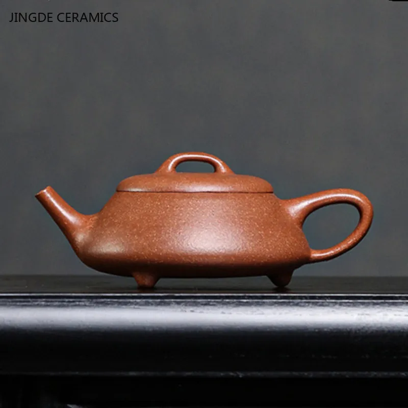 

160ml Tradition Ball Hole Filter Kettle Yixing Purple Clay Tea Pot Master Handmade Stone Scoop Teapot Chinese Zisha Tea Set