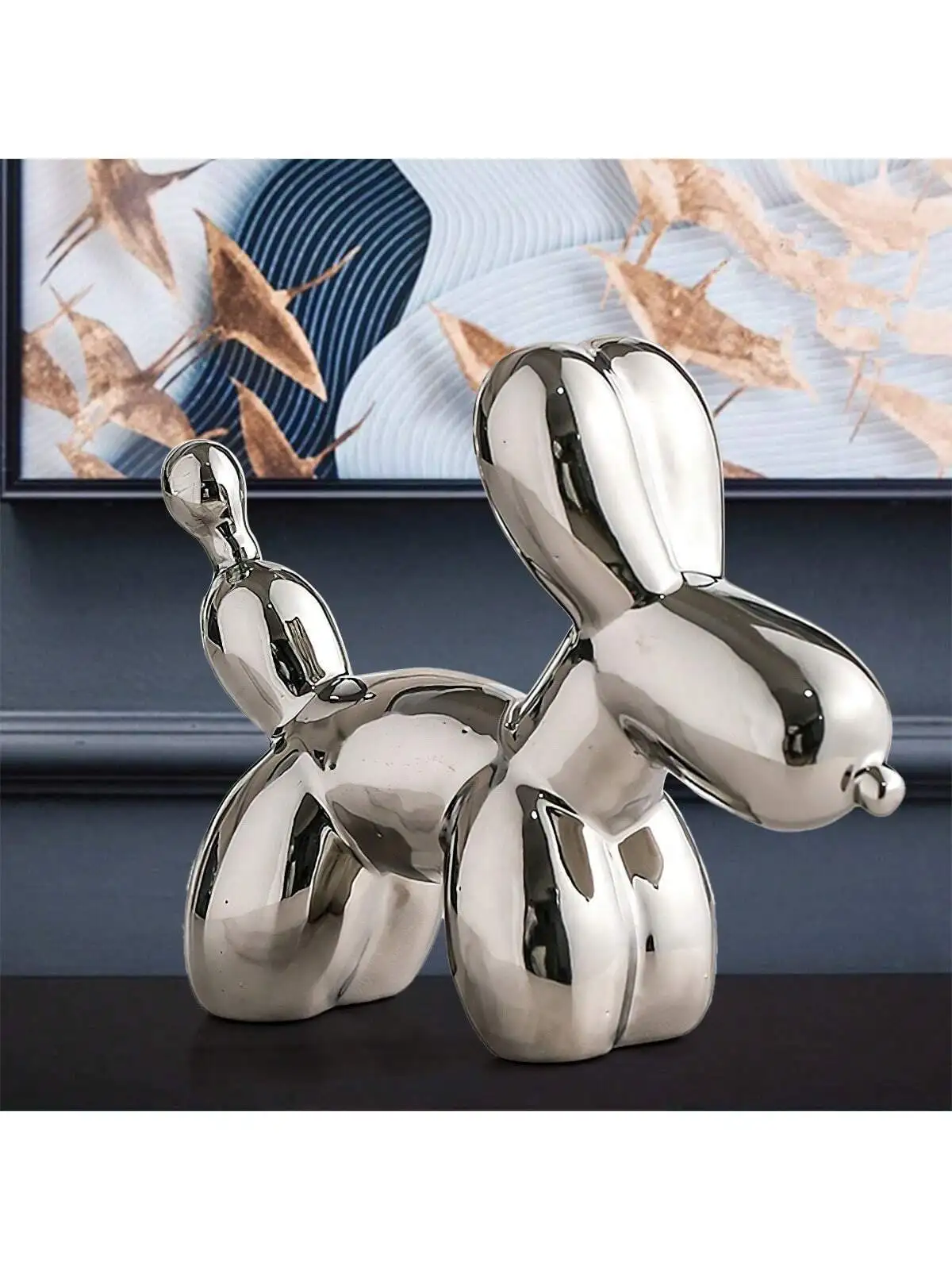 

1pc Balloon Dog Statue Decoration, Cute Animal Figurine Artwork For Living Room Tabletop Ornament, Handmade Modern Small Animal