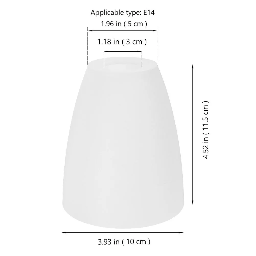 4 قطع من أباجورة الضوء البلاستيكية E14، تصميم فم مسطح متوافق، ديكور منزلي أبيض بسيط، سهل التركيب، أنماط داخلية مختلفة #6