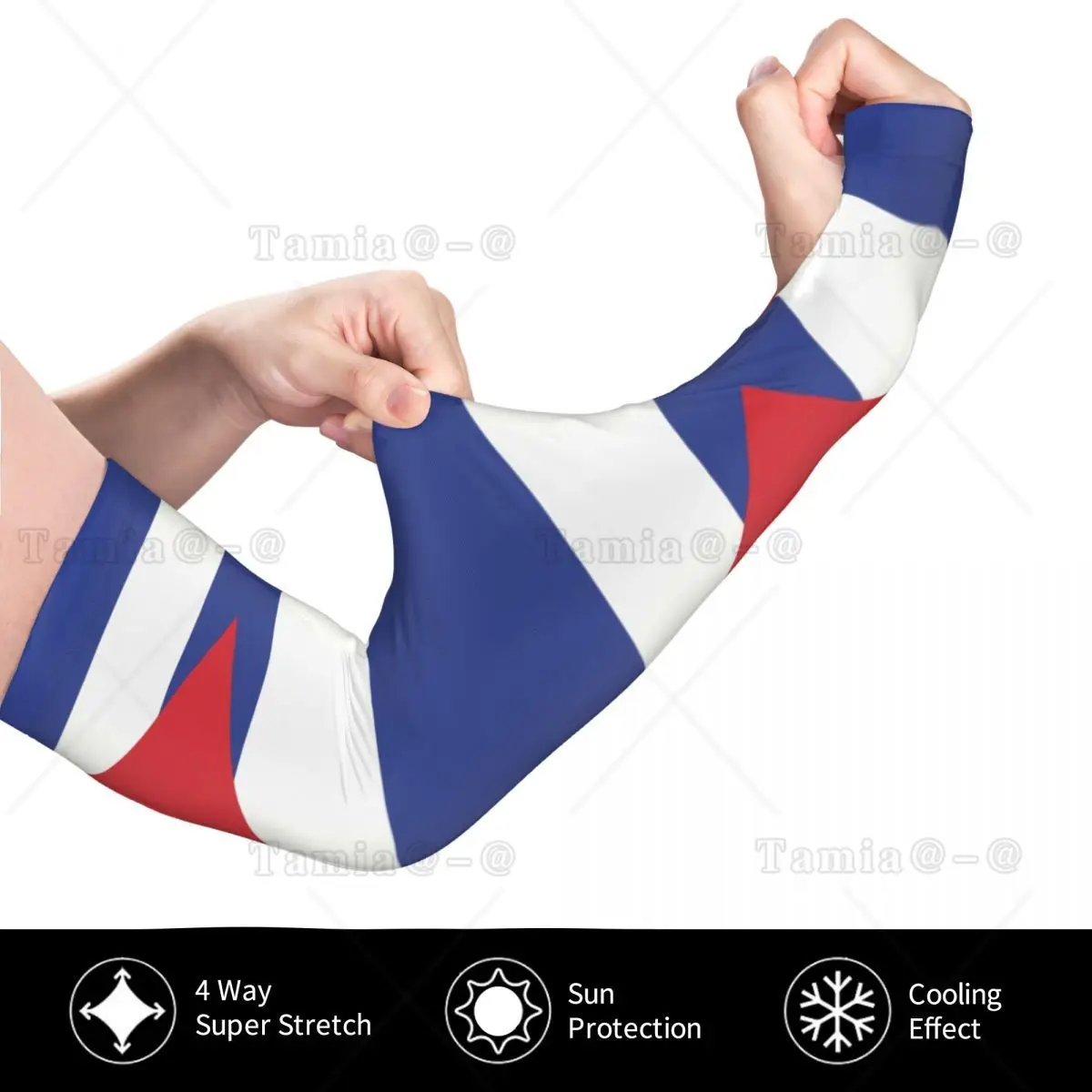 Manicotti per braccio dell'orgoglio cubano con bandiera cubana di raffreddamento personalizzata, uomo, donna, sport atletici, tatuaggio, copertura per il calcio
