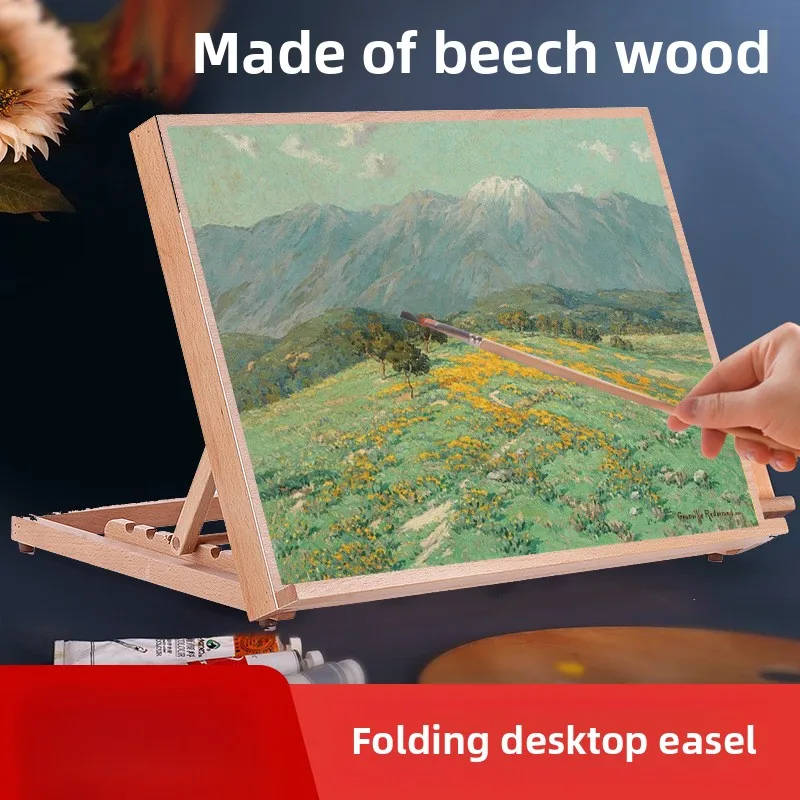 

Desktop Easel Foldable Lifting Painting Table Sketch Oil Painting Stand Works Display Stand