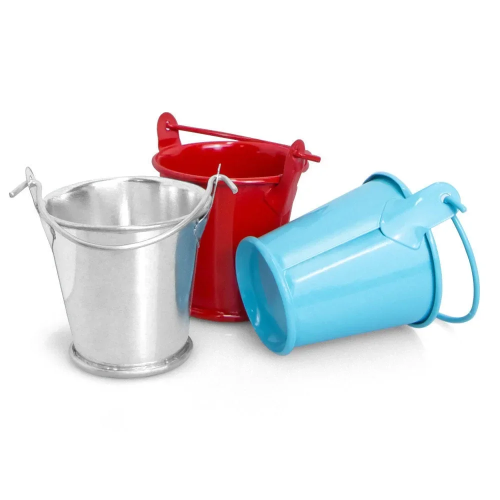 1/18 1/24 Scale Simulate Metal Water Bucket RC Model Simulation Parts for 1/18 1/24 TRX4M SCX24 FCX24 Universal Accessories