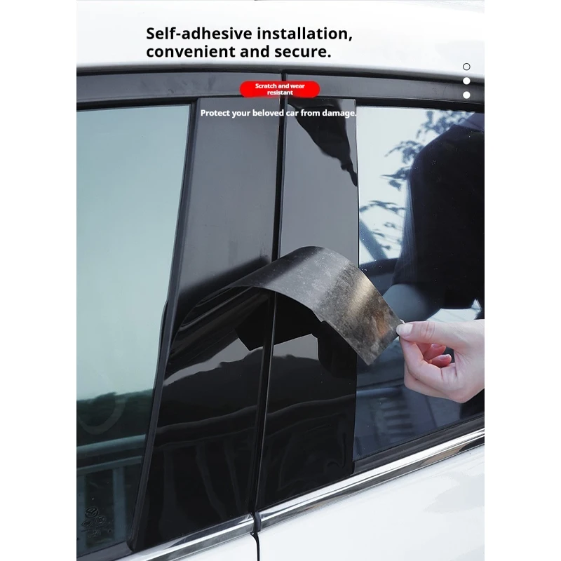 8 قطعة أسود مركز العمود نافذة الكسوة يغطي B C-عمود ملصقات اكسسوارات لسيارات BMW X5 E70 E71 G05 2000-2024 2018 2019 2020 2021