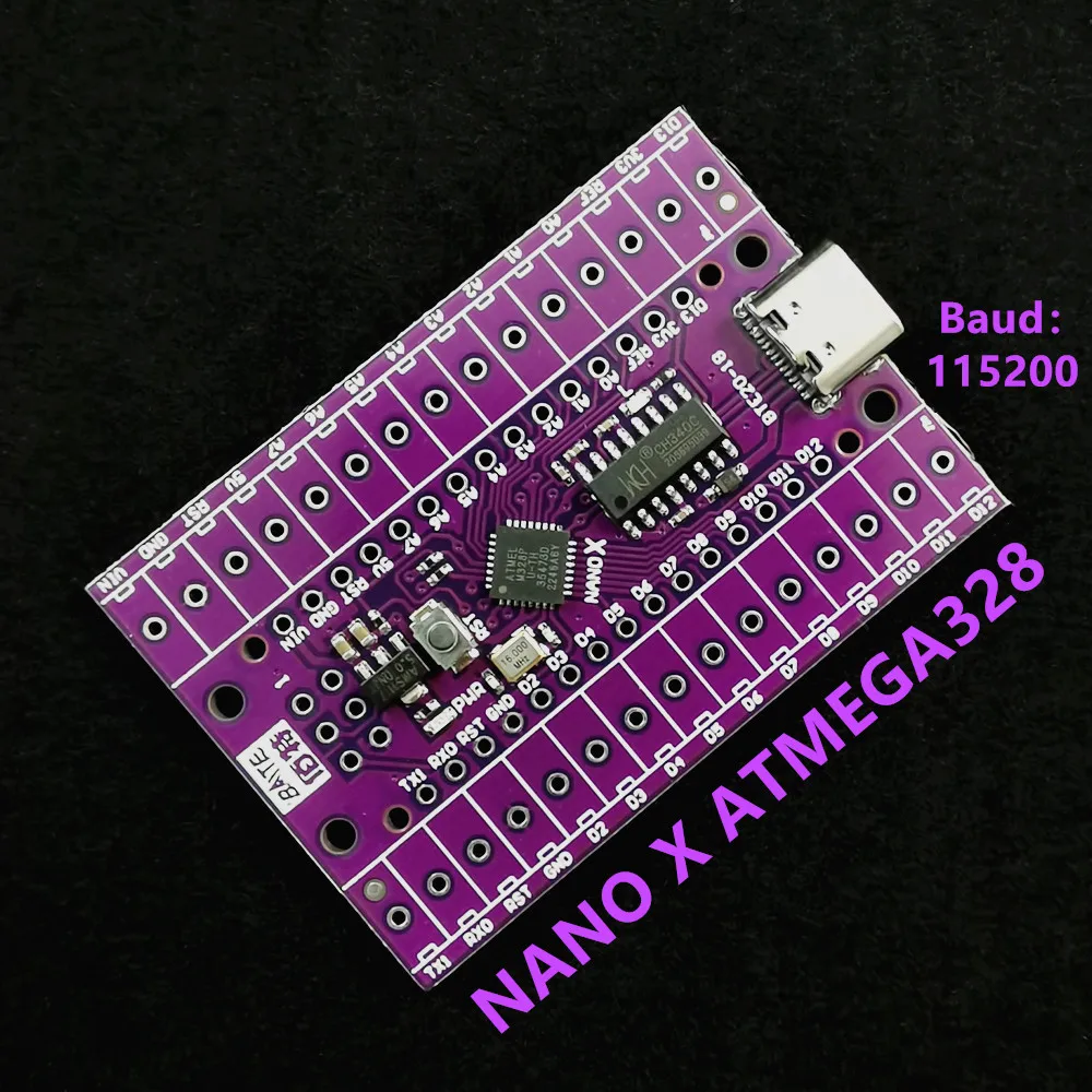 NANO X ATMEGA168P-MU QFN32 5V 16Mhz C타입 USB CH340C SOP16, 정품 + 터미널 어댑터 확장 보드와 호환 가능, 2 in 1