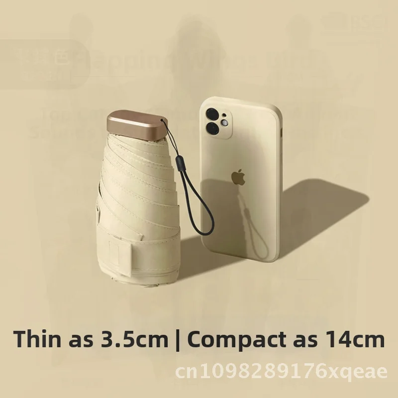 

Compact Six-Fold Umbrella for Women UV Protection Sunshade Sunscreen Dual-Purpose Folding Umbrella Wholesale Lavender Purple