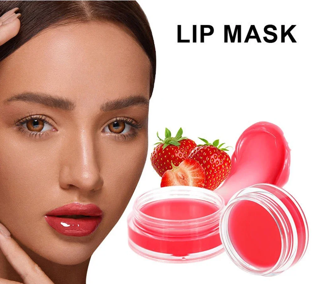 Private Label 4 Flavors Lip Mask Custom Logo Exfoliates Lightens Lip Lines Hydrating and Repairing Lips Peeling Makeup Vegan