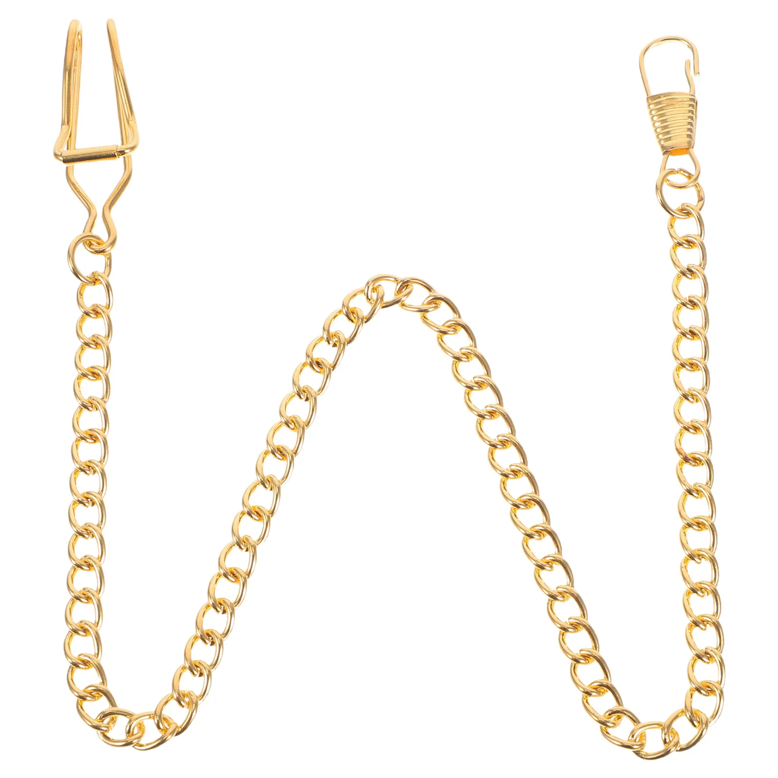 

Silver Plated Golden Pocket Watch Chain Sturdy Construction Heavy Duty Lobster Claw Attachment Perfect for Pocket Watch Users