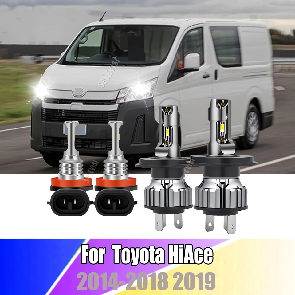 

12v LED Headlight Fog Light 6000K Bright White Direct Replacement No Mods Needed For Toyota HiAce 2014 2015 2016 2017 2018 2019