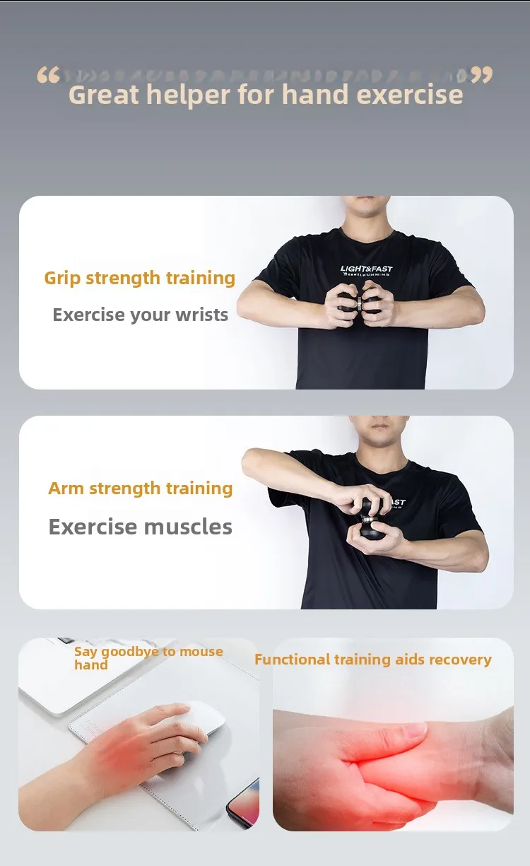 Professioneller 120kg Verstellbarer Griffkraft-Trainer, Hochleistungs-Arm-Muskel-Trainingsgerät, Handgelenk-Drehkrafttrainer, Twister-Ball für Core-Training und Fitness – Detail 3