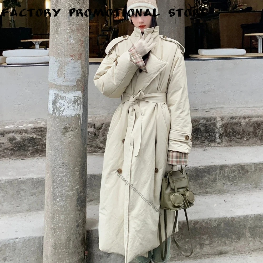 Women's Long Winter Down Jacket Coat Duck Down Padding Cold Weather Protection Hooded Casual Outdoor Winter Outerwear for Women