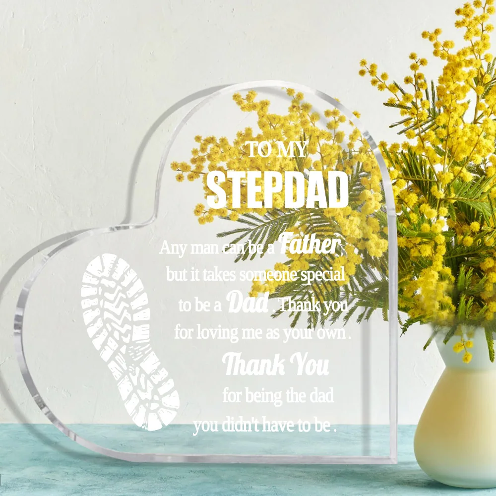 Step Dad Gifts, Step Dad Gifts from Daughter Son, Acrylic Keepsake, Best Birthday Gifts for Stepfather, Father Day Gifts