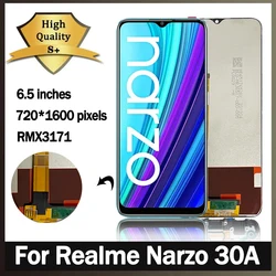 Pantalla LCD de 6,5 pulgadas de calidad AAA para Realme Narzo 30A RMX3171, repuesto de digitalizador con pantalla táctil para Realme Narzo30A