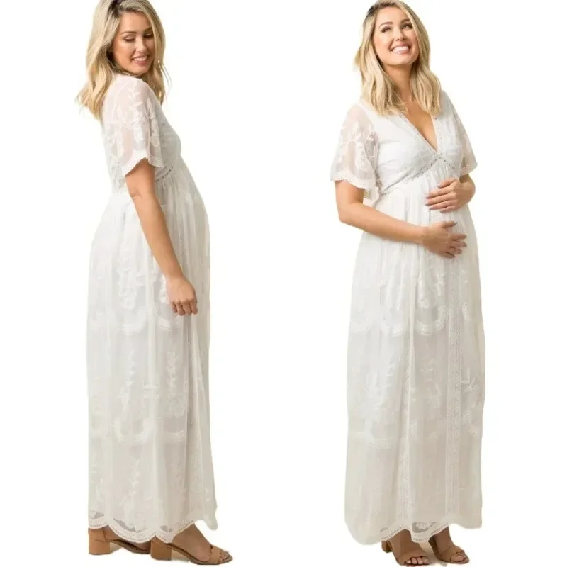 

Women Maternity Dress for Photoshoot Photography Props Lace Pregnancy Clothes For Pregnant Photo Shoot Casual Skirt Clothing