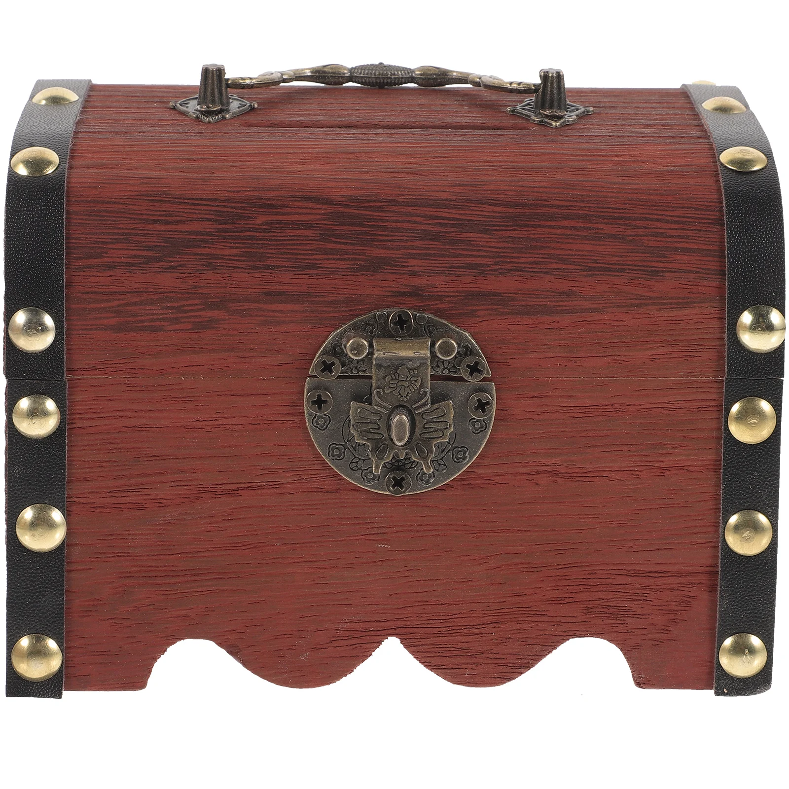 Houten Spaarpot Slot Vintage Schatkist Retro Geld Spaarpot Kinder Spaarpot Desktop Ornament Spaarpot Houten