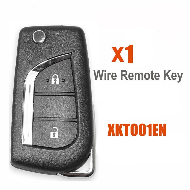 2X For Xhorse XKTO01EN Universal Wire Remote Key Fob 2 Buttons For Toyota Type For VVDI Key Tool