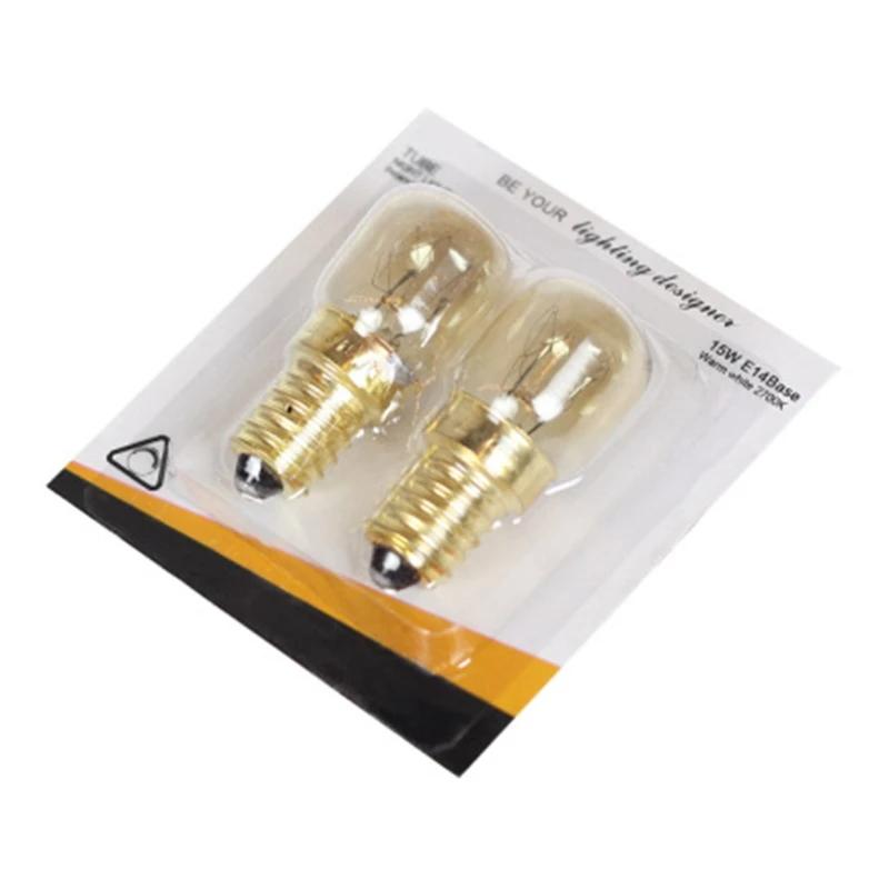 2개 220V E14 300도 고온 방지 전자레인지 전구 15/25W 드롭 배송