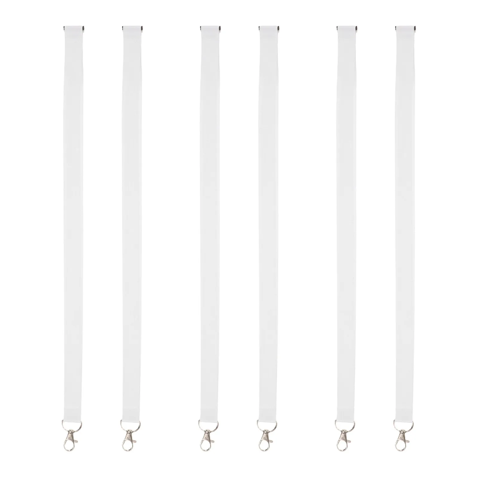 6Pcs Breakaway Detachable Buckle Sublimation Blank Lanyards DIY Heat Press Neck Strap for ID Badge Reel Custom Craft Accessory