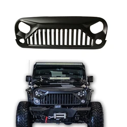 J189 Grille Gladiator Front Grille Black Grill Front Grill  ABS for Jeep Wrangler JK 07-17  LantSun